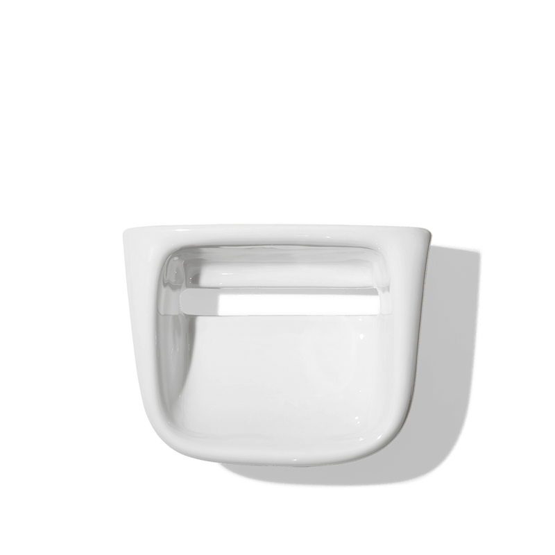 Dérouleur de papier toilette en céramique - Blanc