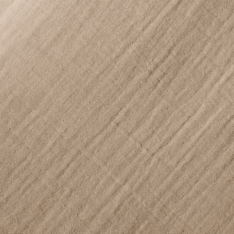 Drap plat en gaze de coton - Beige Quai de Seine - Linge de lit
