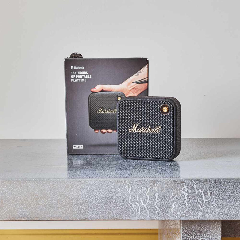 Marshall Willen Enceinte Bluetooth Portable - Black and Brass • MediaZone  Maroc
