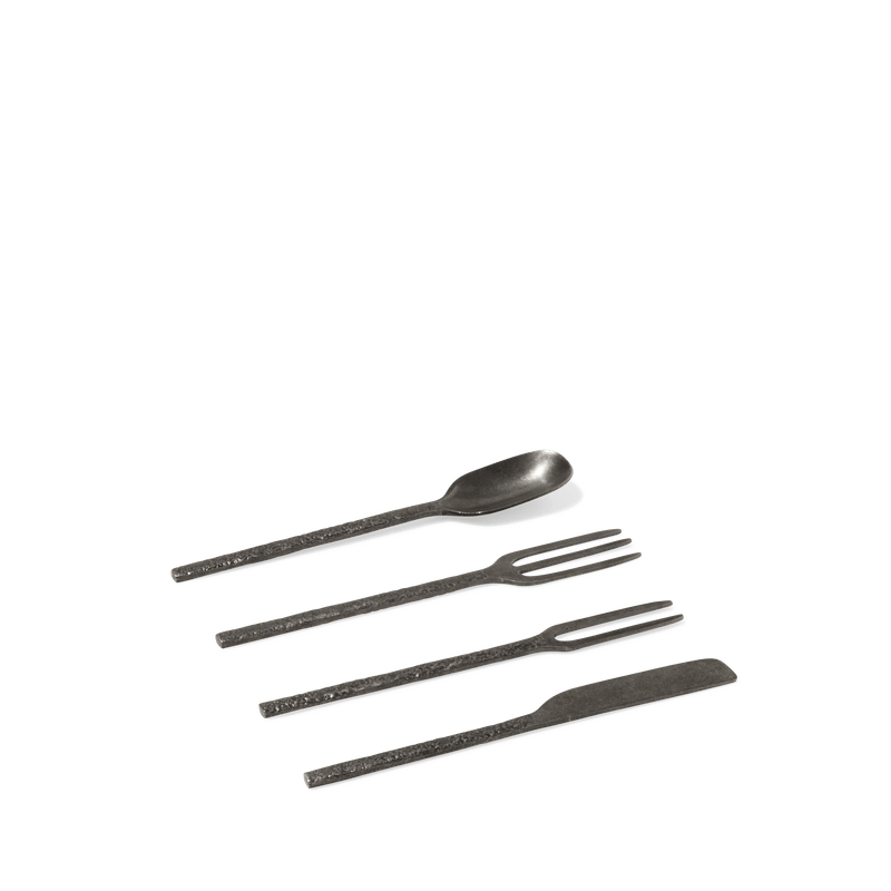 Fourchette en métal martelé - Anthracite - La Nouvelle Table