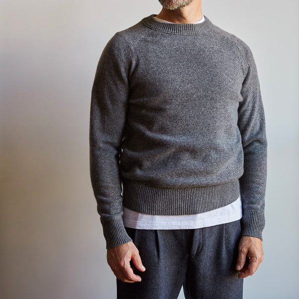 Merci cashmere Sweat Man jumper Grey