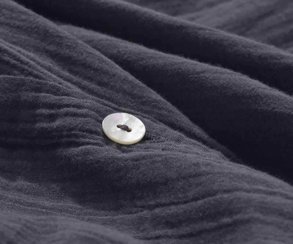 Housse de couette 300x240 cm coton SUMATRA gris Fusain