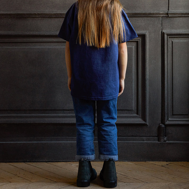Merci - T-Shirt Enfant Non Merci "Rive Gauche" - Bleu Marine