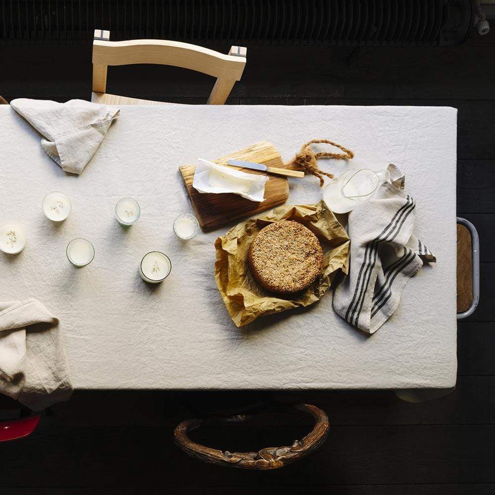Washed linen tablecloth - Stone
