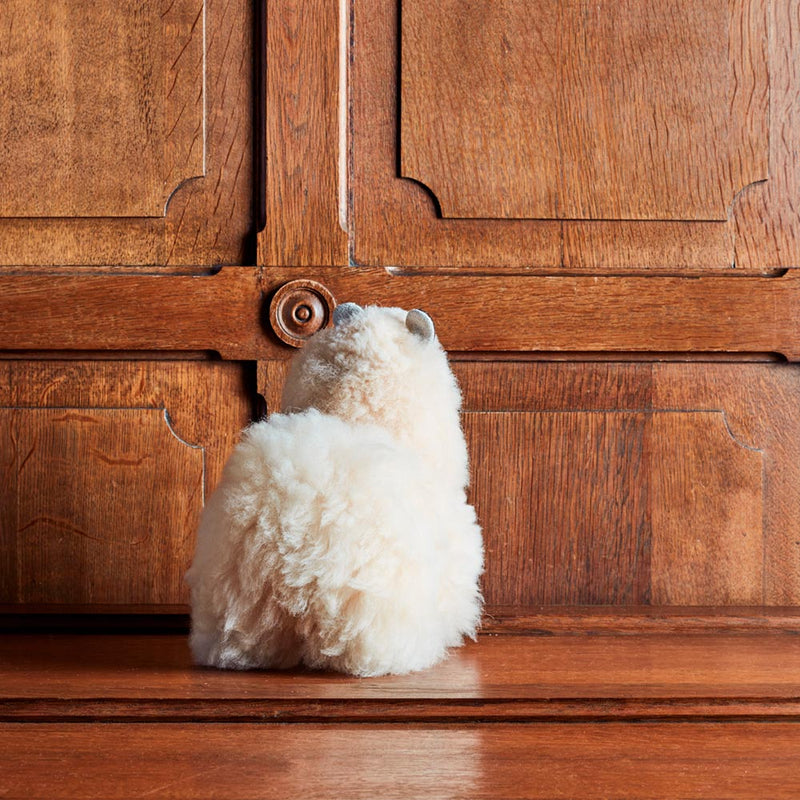 Peluche Lama en alpaga - Ivoire