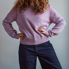 Pull en laine Shetland Femme - Rose - Merci
