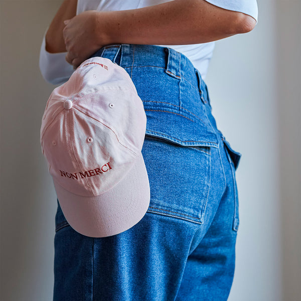 Casquette Unisexe Brodée Non Merci - Rose