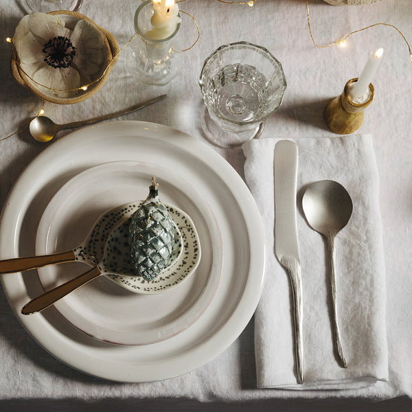 Serviette de table en lin lavé - Blanc Optique