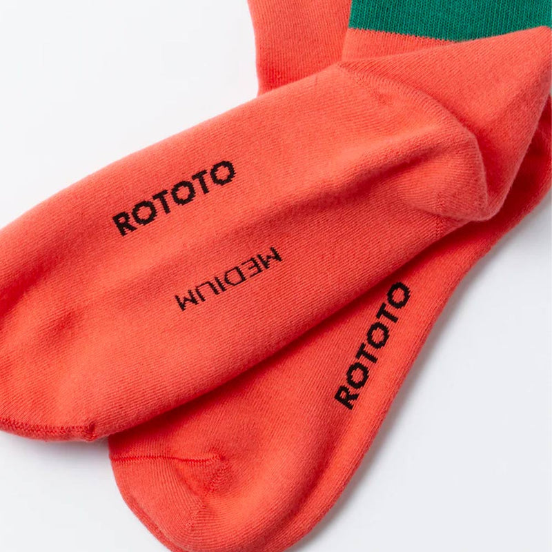 Rototo - Chaussettes d'équipe rayées - Orange
