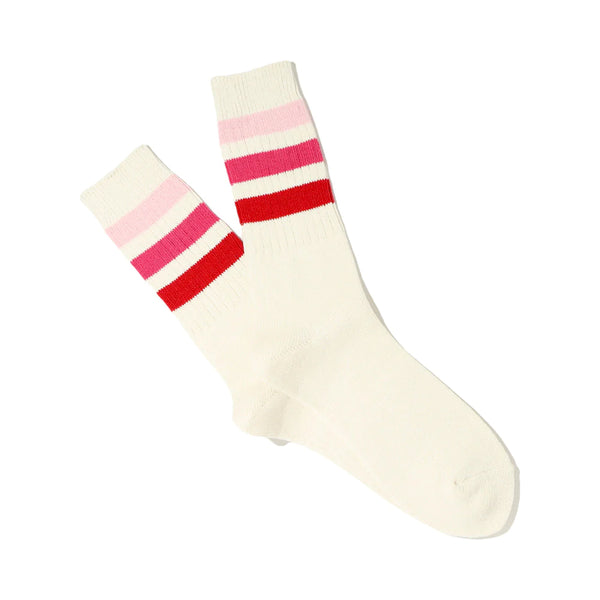 Anonymous ISM - Chaussettes Gradation Crew - Rouge