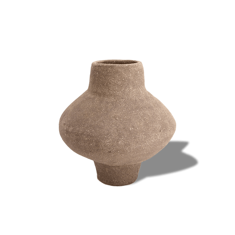 Vase Ash Sand - Marron