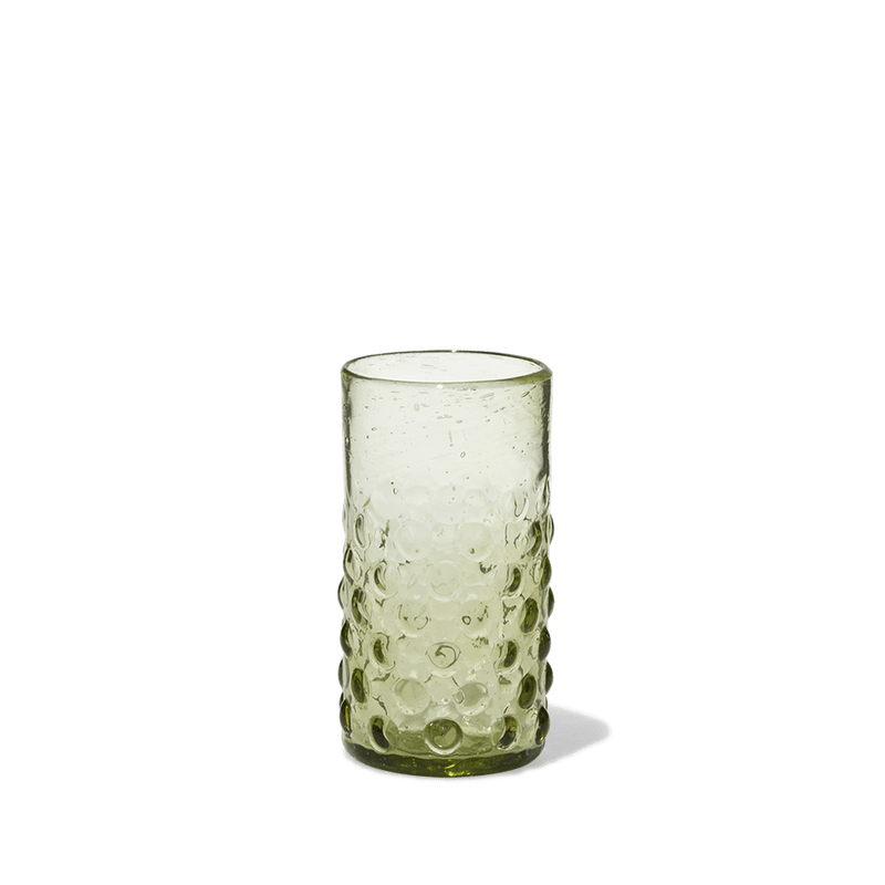Verre Bulles en verre soufflé - Vert olive