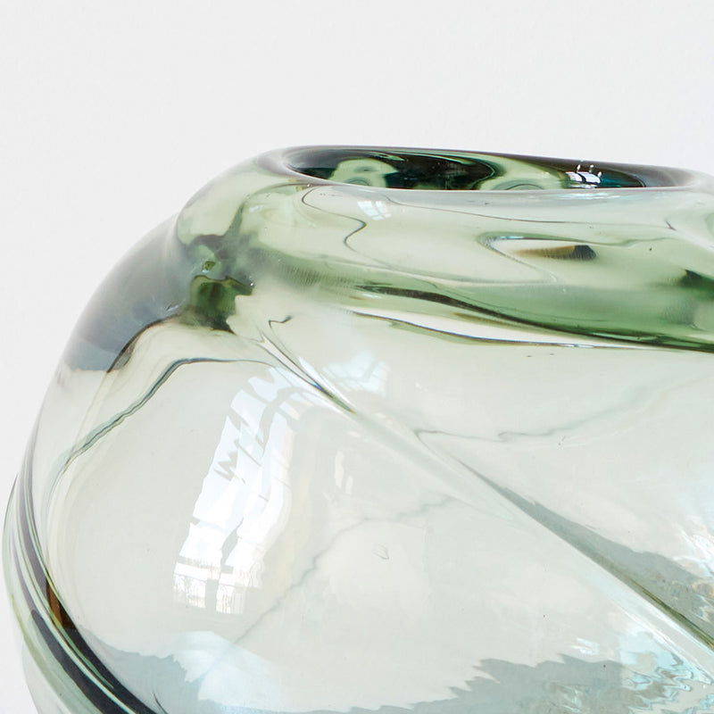 Vase Swirl rond - Verre recyclé